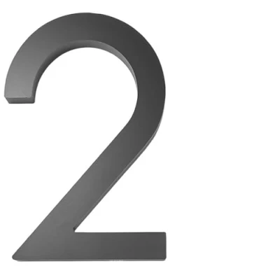 Image de numéro Maison signe flottant lettres grand noir moderne porte Alphabet extérieur 0 9 chiffres adresse Plaque Dash Slash Numero Design (Color : 2)
