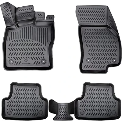 Image de ELMASLINE Tapis de sol en caoutchouc 3D pour Smart EQ ForFour à partir 2020 Avec bords hauts Accessoires