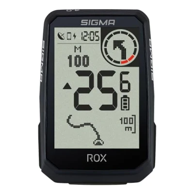 Image de SIGMA GPS Velo sans Fil ROX 4.0 Endurance Autonomie de 40h, 30 Fonctions, Re Routing et compatibilité E Bike,Ant+&amp; BLE Montage Outils &amp; USB C Compteur avec Protection IPX7