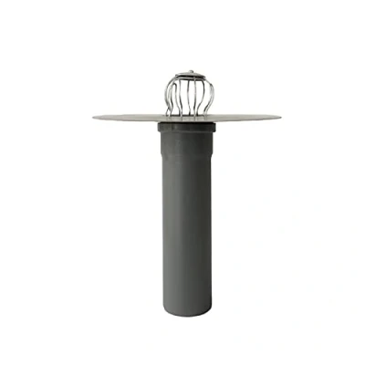 Image de Siphon de toit plat DN 70 avec piège à feuilles, bride en PVC, gully toit, entrée, drainage 75 (PVC, 320 mm)