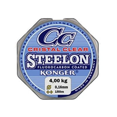 Image de Ligne de pêche KONGER Revêtue fluorocarbone 0,12 0,50 mm / 150 m Avec monofilament Extrêmement robuste , Transparent, 0,16mm 4,00kg