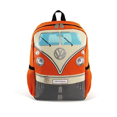 Image de BRISA VW Collection Sac à dos pour enfants Volkswagen, design Combi T1 (15L/Petit/Front du Combi/Orange)
