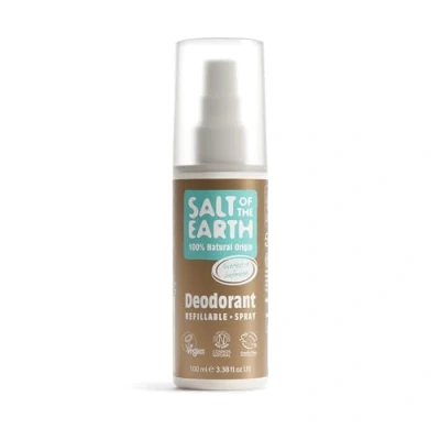 Image de Natural Deodorant Spray by Salt of the Earth, Ginger &amp; Jasmine Vegan, Long Lasting Protection, Refillable, Leaping Bunny Approved, Made in UK 100ml