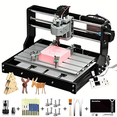 Image de SainSmart Genmitsu CNC Router 3018 PRO grbl Commande 3 axes en plastique acrylique PCB PVC Gravure Sculpture sur bois Fraises, XYZ Plage de travail 300 x 180 45 mm
