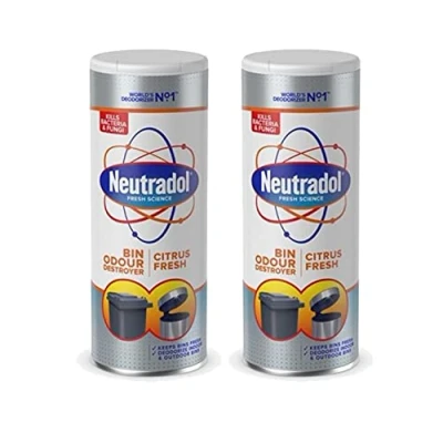 Image de Multiple Neutradol Poubelle Destructeur d&#039;Odeur Poudre Agrumes Frais 350g Un Paquet de 2