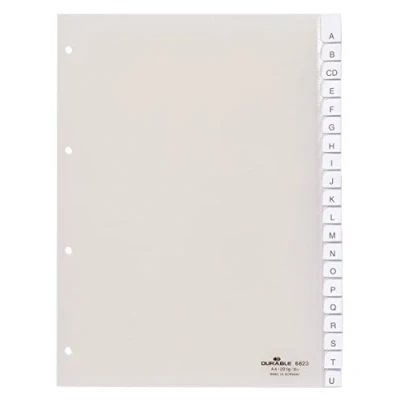 Image de Durable 682319 Index A4 avec onglets soudés, 20pcs, 1 pièce, transparent