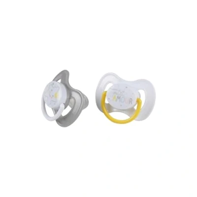 Image de Bébé Douceur, Set de 2 Sucettes Silicone Physiologique Etoile +6Mois Essen&#039;Ciel