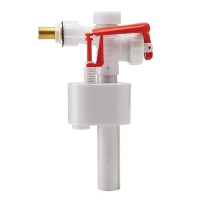 Image de Wirquin 10724127 Chasse d&#039;eau wc robinet flotteur à alimentation latérale F89 en laiton avec embout 3/8&#039;, blanc