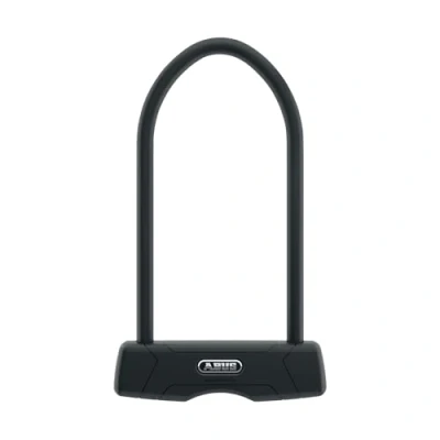 Image de ABUS Granit 460 Antivol U + support SH B de vélo avec anse arrondie 12 mm d’épaisseur et clé réversible Niveau sécurité 9 Noir