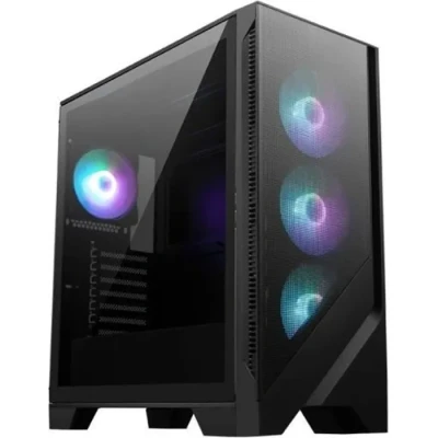 Image de MSI MAG Forge 320R Airflow Boîtier PC Moyen Tour ATX, Compatible avec Les GPU RTX 40, Ventilateurs ARGB, filtres à poussière magnétiques, Verre trempé, Hub de contrôle USB Type A 3.2 Gen 1