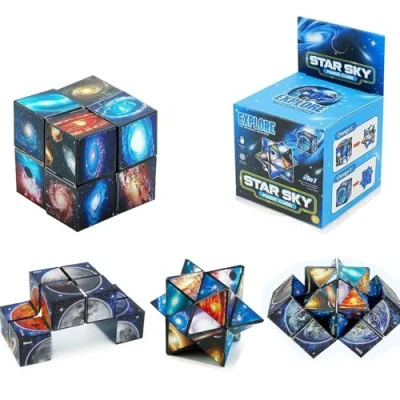 Image de Costume Star Cube, Cube Étoile Magique en Deux Un, Puzzle 3D, de Vitesse, Transformation pour Enfants et Adultes