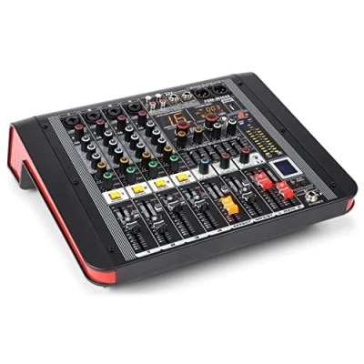 Image de Power Dynamics PDM M404A Table de Mixage Amplifiée 4 Canaux 2x 200W RMS, USB, Récepteur Bluetooth, Entrées Micro/Ligne, Egaliseur 7 Bandes, Idéal pour Studio ou Concert Live