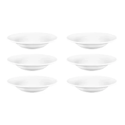 Image de Olympia Assiettes à soupe et pâtes Athena 228mm 210ml (lot de 6), Blanc, 43(H) x 228(Ø) mm,6, Porcelaine, CC214