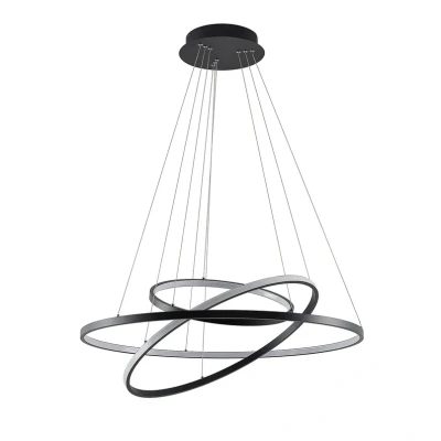 Image de LED suspension Filippa à intensité variable (Moderne) en Noir Métal e. a. pour Salon &amp; Salle manger (1 lampe,à), Suspension, lampe, plafonnier,