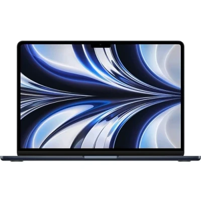 Image de 2022 Apple MacBook Air avec M2 chip (13 pouces, 8Go RAM, 512Go SSD Stockage) (QWERTY English) Minuit (Reconditionné)