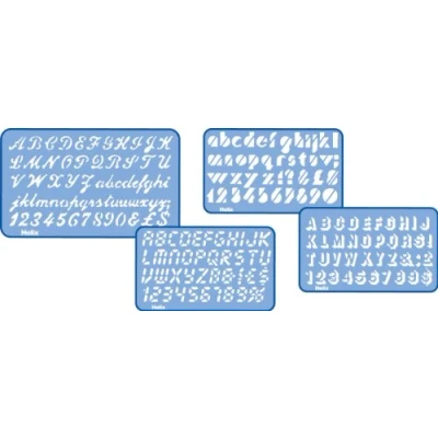 Image de Helix 4 Piece Lettering Stencil Set H41010