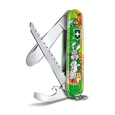 Image de Victorinox, My First Couteau de Poche Suisse, Multifonction, Léger, 9 Fonctions, Grande lame with rounded tip, Ouvre boîtes, Tournevis 5 mm