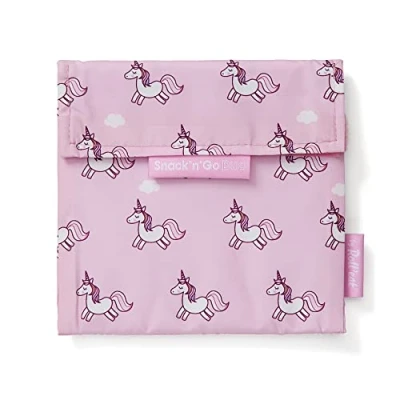 Image de Roll&#039;eat ® porte sandwich réutilisable, sac écologique sans BPA, Licorne Snack&#039;n&#039;Go Duo Animals