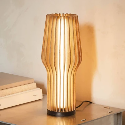 Image de Eva Solo Lampe à poser LED rechargeable Radiant, bois clair, Ø 9,5 cm