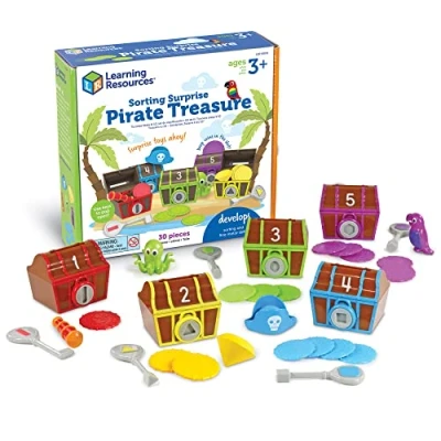 Image de Learning Resources Trésor de pirate surprise tri, jouet tri et d’association, à partir 3 ans, moyen