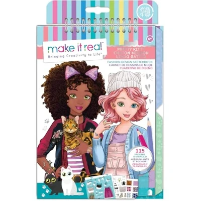 Image de Make It Real Fashion Design Sketchbook: Pretty Kitty (3204)