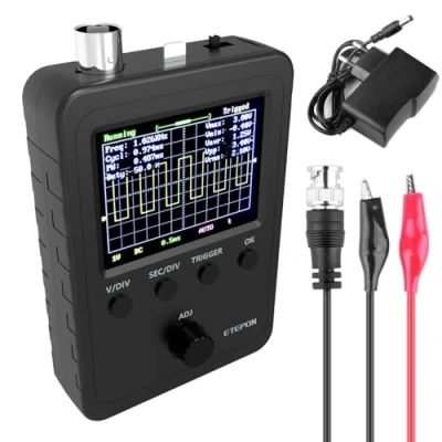 Image de ETEPON Digital Oscilloscope Kit DSO Shell 2.4 TFT with BNC Clip Cable Probe (Assembled Finished Machine) (EM001 1)