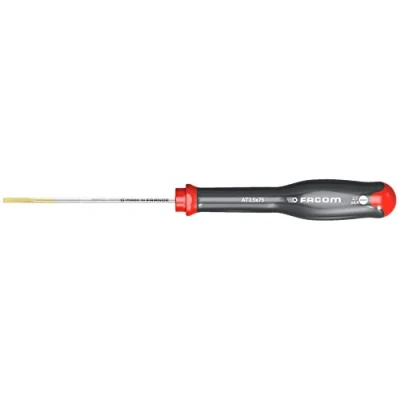 Image de Facom at 2.5 X 75 mm Tournevis Protwist pour vis à fente lame fraisée, Noir
