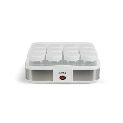 Image de Livoo DOP156 Yaourtière Fromagère Yaourts faits maison, Fromage Blanc 210 ml X 12 pots yaourts, 1,2L de Frais
