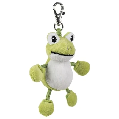 Image de Schaffer 0255 Porte clés Grenouille en Peluche Quark, Vert/Blanc