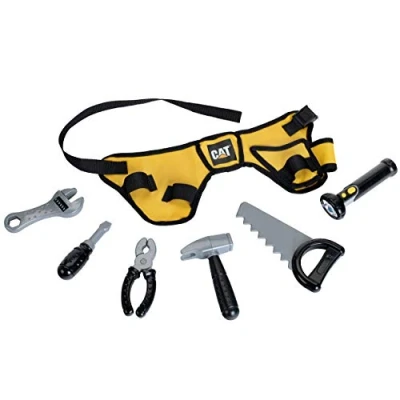 Image de Theo Klein 3222 Cat Ceinture Outils avec Un Outillage Robuste comme Marteau Pince etc ... Lampe Torche Piles Dimensions : 76 cm X 24 45 Jouet pour Enfants Partir de 3 Ans