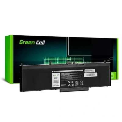 Image de Green Cell 04F5YV 4F5YV WJ5R2 Batterie pour Ordinateur Portable Dell Latitude E5570 Precision 3510 (5500 mAh, 11,4 V, Noir)