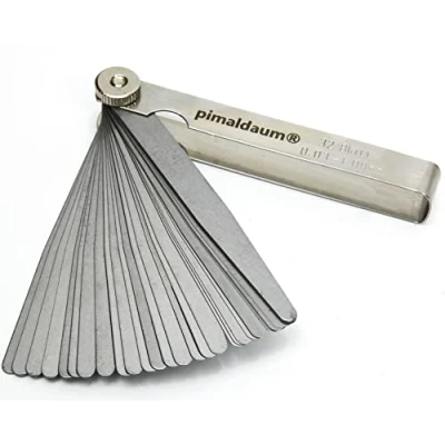 Image de Jauge d&#039;épaisseur PIMALDAUM® 32 lames 0,03 1,00 mm, selon DIN 2275, acier au manganèse pour une mesure et un contrôle simples précis des largeurs de jeu, épaisseurs distances/espaces