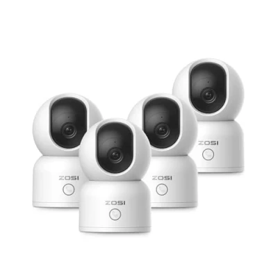 Image de ZOSI Caméra de Surveillance Intérieure WiFi 3MP, C518 Bébé 2,4G / 5G Pan 360 Tilt 108, Détection et Suivi Personne, Appel en Un Clic, Audio Bidirectionnel, Stockage Local ou sur Cloud