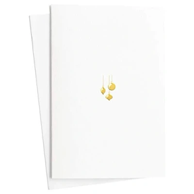Image de Lot de 2 cartes Noël qualité supérieure Avec boules en relief sur papier texturé Carte vœux pour et Advent enveloppe E43