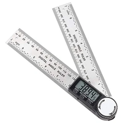 Image de 10 390mm Règle de Jauge à Onglets Goniomètre Numérique, Rapporteur Électronique en Acier Inoxydable avec LCD Écran