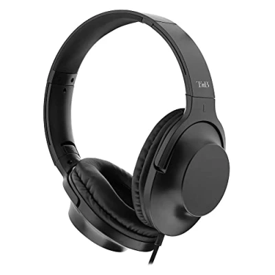 Image de Casque TV Filaire T&#039;nB Modèle Noir Jack 3,5mm 2m + Rallonge 3m Sensibilité 124 dB