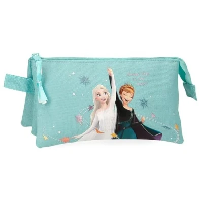Image de Disney Trousse Scolaire, infafntile, fabriquée en Polyester, Triple Compartiment pour améliorer l&#039;organisation, Taille idéale Le Transporter dans Sac à Dos, avec poignée latérale.,