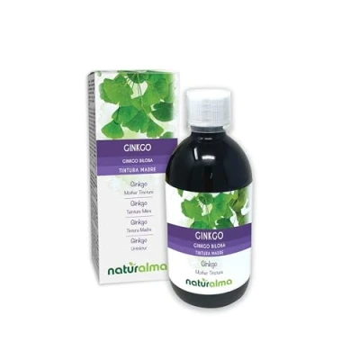 Image de Ginkgo (Ginkgo biloba) feuilles Teinture Mère sans alcool Naturalma Extrait liquide gouttes 500 ml Complément alimentaire Végétalien ou végan