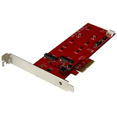 Image de StarTech.com Carte contrôleur PCI Express pour 2 SSD M.2 NGFF Adaptateur PCIe vers 2x SATA III 6 Gb/s (PEX2M2)