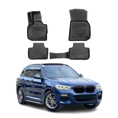 Image de OMAC 3D Tapis de Sol Compatible avec BMW X3 G01 2017 2024 en Caoutchouc Noir