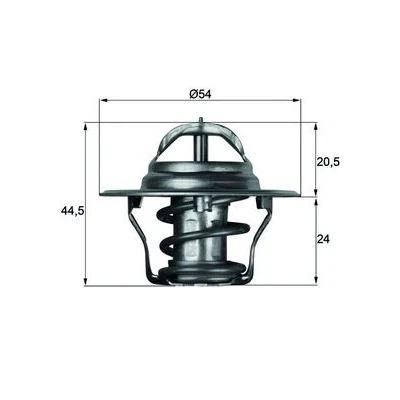 Image de MAHLE ORIGINAL TX 4 92D Thermostat d&#039;eau 92 54 avec joint d&#039;étanchéite FORD: KA 3 portes, FIESTA 4, 2, ROVER: 200 3/5 portes