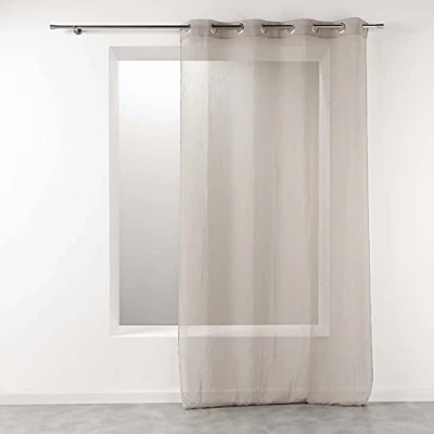 Image de douceur d&#039;interieur Panneau A Oeillets 140 x 240 CM ETAMINE Crash Telma Taupe, Polyester