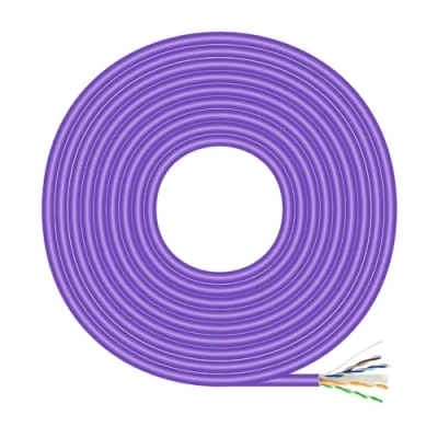 Image de Câble réseau RJ45 LSZH Cat.6 UTP rigide AWG23 CCA (alliage) AISENS A135 0747 Violet 100 m
