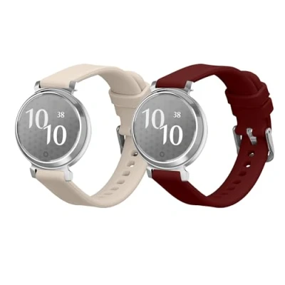 Image de kwmobile Bracelet Compatible avec Garmin Lily 2 de Rechange pour Fitness Tracker en TPU Beige Bordeaux