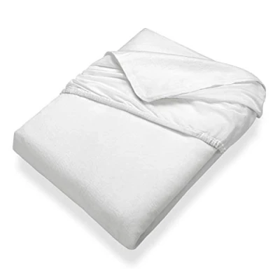 Image de SETEX Calmuc Protège matelas molletonné, drap housse, 160 x 200 cm, 100 % Coton, Classic, Blanc, 2408 160200 541 002