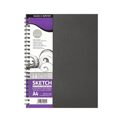 Image de Daler Rowney Sketch Carnet à dessin spiralé 54 feuilles A4 100g/m²