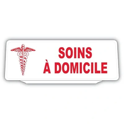 Image de SIGNAL SAFETY Clip Plaque Pare Soleil Soins à Domicile avec Caducée Rétro Réfléchissant