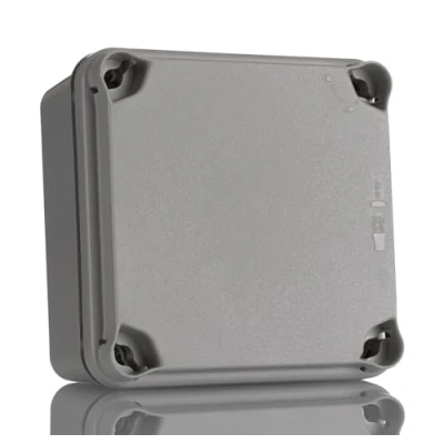 Image de IDE EL111 IP65 IP67 Boîtier étanche de dérivation avec couvercle opaque et côtés lisses, gris, 112 x 67 mm