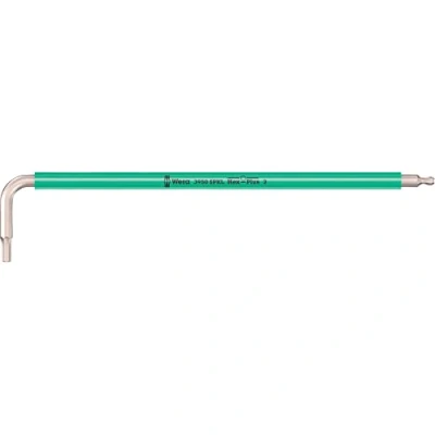 Image de Wera 05022661001 3950 SPKL Multicolore Clés mâles coudées, system. métrique, acier inoxydable, 2,0 x 101 mm, Argent/turquoise