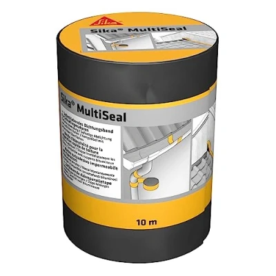 Image de Sika Bande d&#039;étanchéité autocollante pour la réparation de toiture/gouttière Multiseal Gris vert (RAL 7009) Multisupports Résistant aux UV/Déchirure Peut être peint 200mm x 10m